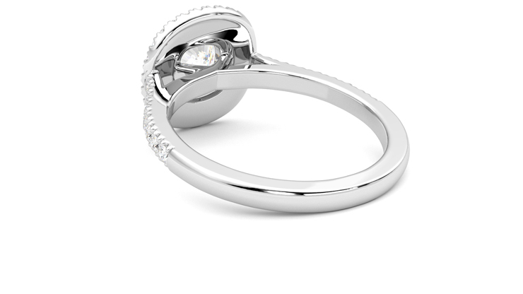 Taylor & Hart Celestial Cushion Engagement Ring 360 degree image 17