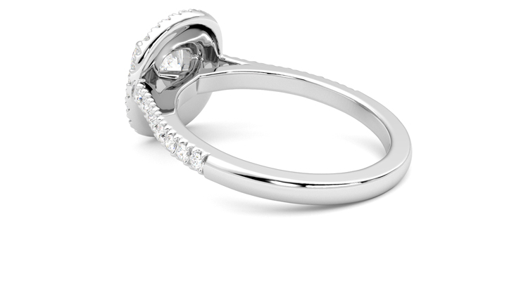 Taylor & Hart Celestial Cushion Engagement Ring 360 degree image 18