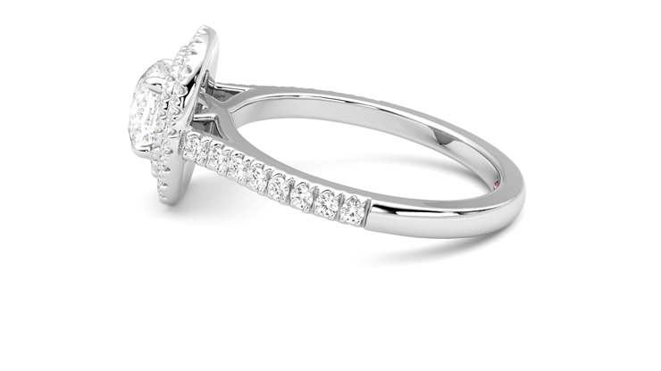 Taylor & Hart Celestial Cushion Engagement Ring 360 degree image 20
