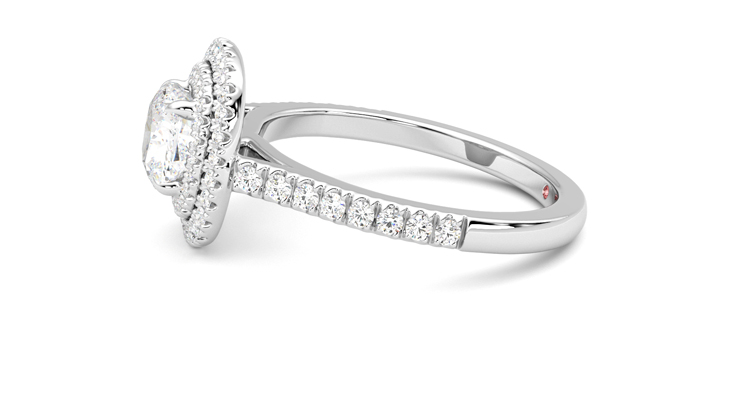 Taylor & Hart Celestial Cushion Engagement Ring 360 degree image 21