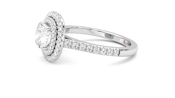 Taylor & Hart Celestial Cushion Engagement Ring 360 degree image 22