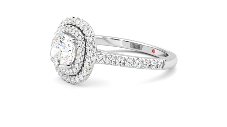 Taylor & Hart Celestial Cushion Engagement Ring 360 degree image 23