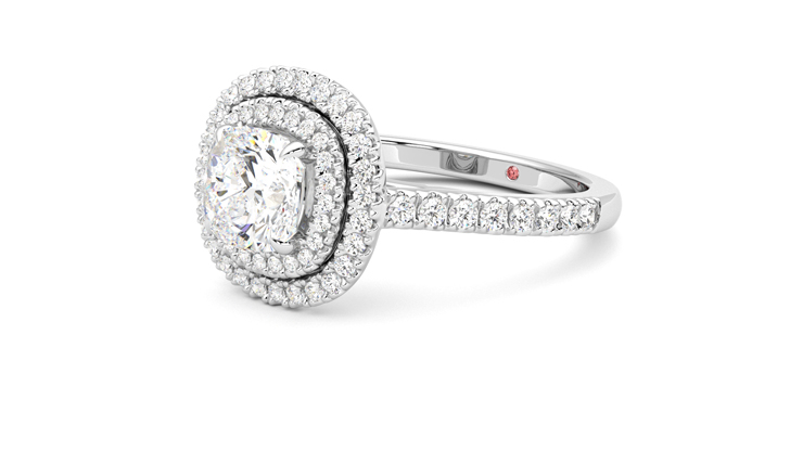 Taylor & Hart Celestial Cushion Engagement Ring 360 degree image 24