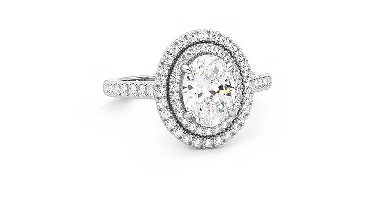 Taylor & Hart Celestial Oval Engagement Ring 360 degree image 3