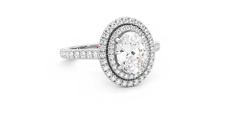 Taylor & Hart Celestial Oval Engagement Ring 360 degree image 4