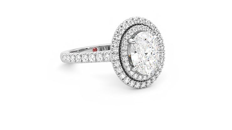 Taylor & Hart Celestial Oval Engagement Ring 360 degree image 5