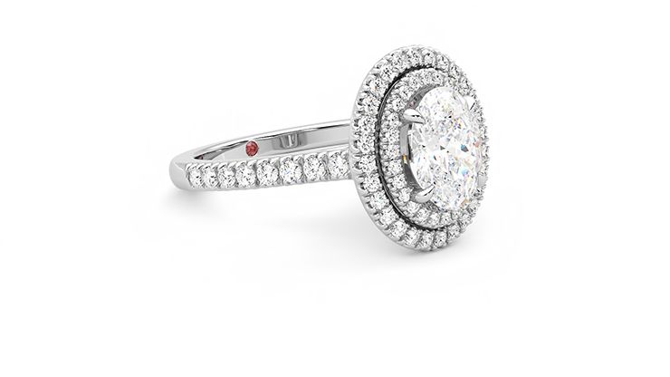 Taylor & Hart Celestial Oval Engagement Ring 360 degree image 6