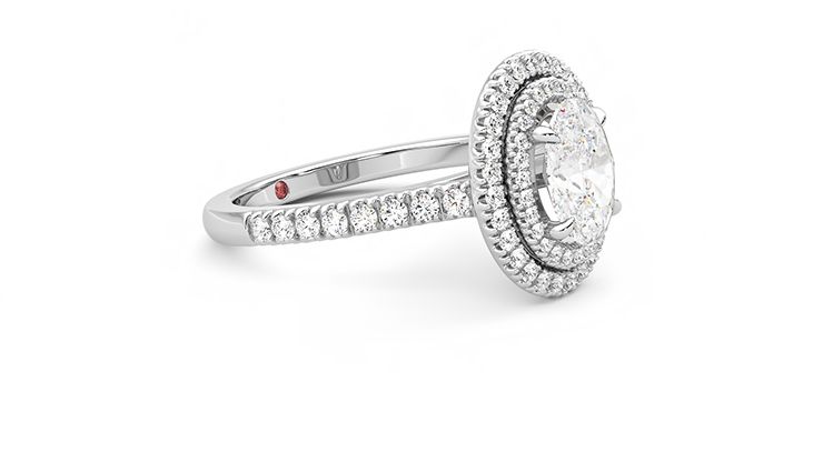 Taylor & Hart Celestial Oval Engagement Ring 360 degree image 7