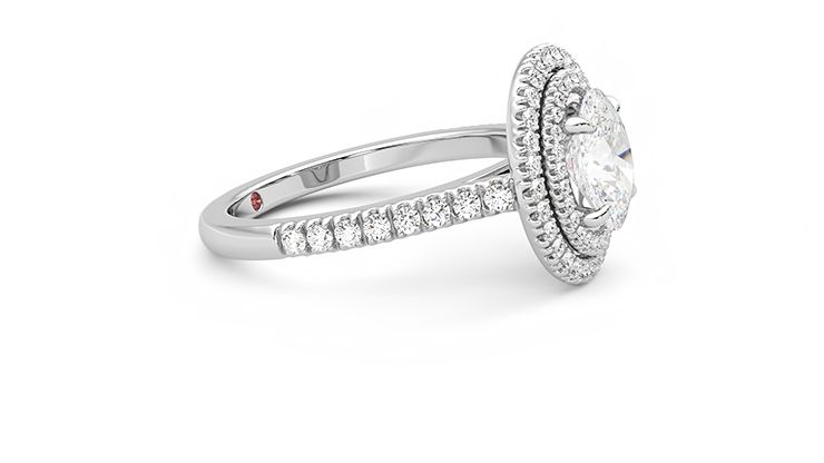 Taylor & Hart Celestial Oval Engagement Ring 360 degree image 8