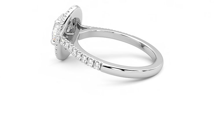 Taylor & Hart Celestial Oval Engagement Ring 360 degree image 19