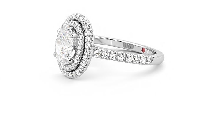 Taylor & Hart Celestial Oval Engagement Ring 360 degree image 23