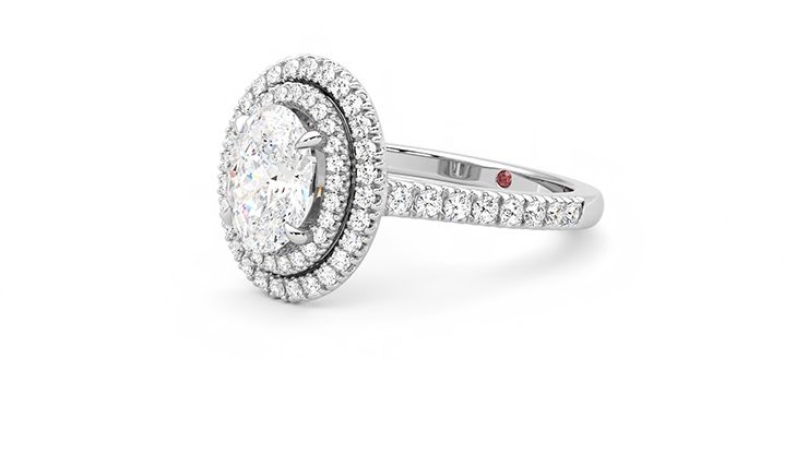 Taylor & Hart Celestial Oval Engagement Ring 360 degree image 24