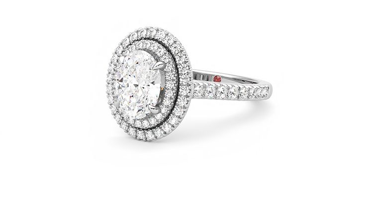 Taylor & Hart Celestial Oval Engagement Ring 360 degree image 25