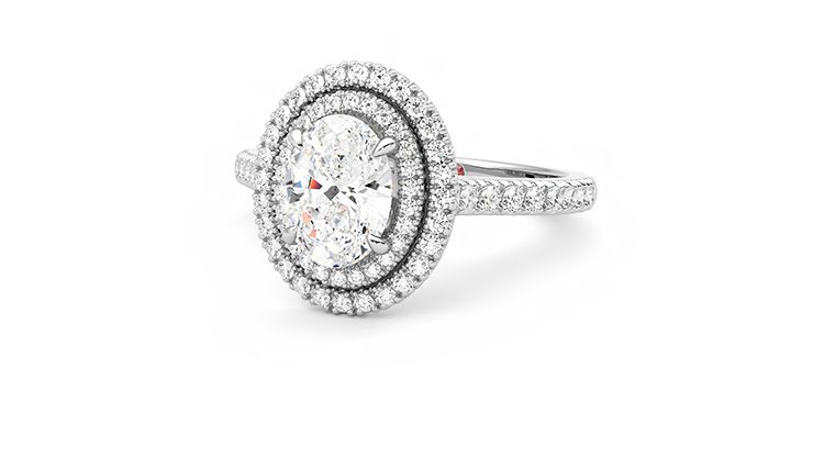 Taylor & Hart Celestial Oval Engagement Ring 360 degree image 26