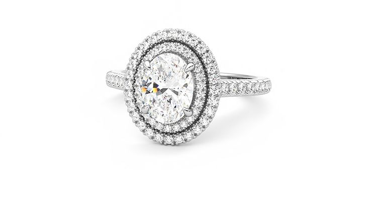 Taylor & Hart Celestial Oval Engagement Ring 360 degree image 27