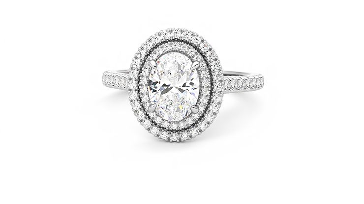 Taylor & Hart Celestial Oval Engagement Ring 360 degree image 28