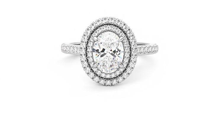 Taylor & Hart Celestial Oval Engagement Ring 360 degree image 29