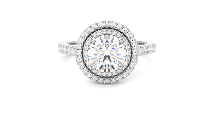 Taylor & Hart Celestial Round Engagement Ring 360 degree image 0
