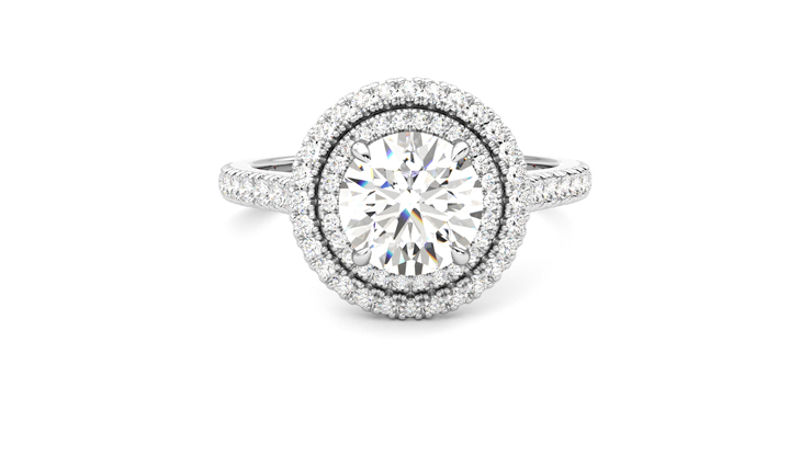 Taylor & Hart Celestial Round Engagement Ring 360 degree image 1