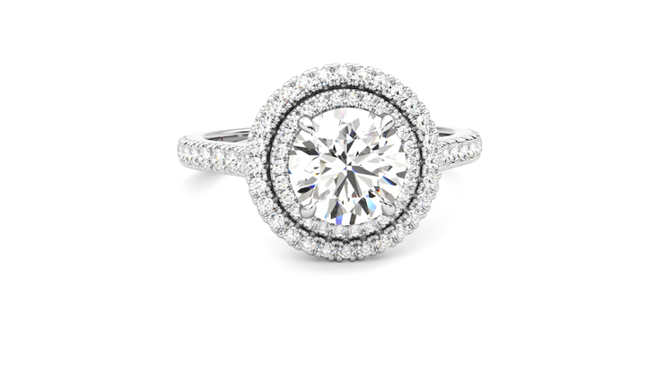 Taylor & Hart Celestial Round Engagement Ring 360 degree image 2
