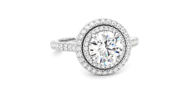 Taylor & Hart Celestial Round Engagement Ring 360 degree image 3