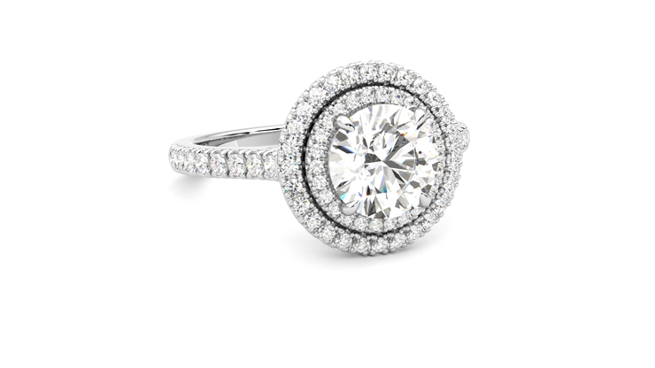 Taylor & Hart Celestial Round Engagement Ring 360 degree image 4
