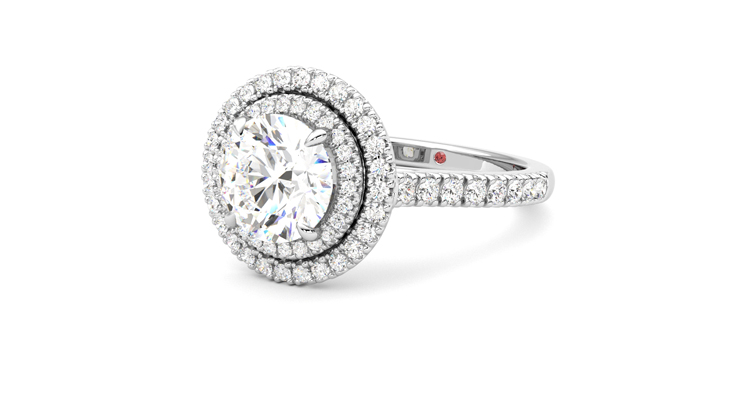 Taylor & Hart Celestial Round Engagement Ring 360 degree image 25