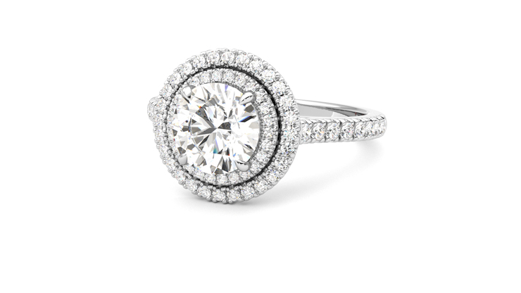 Taylor & Hart Celestial Round Engagement Ring 360 degree image 26