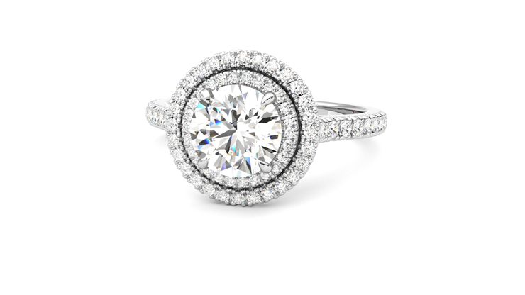 Taylor & Hart Celestial Round Engagement Ring 360 degree image 27