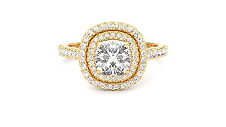 Taylor & Hart Celestial Cushion Engagement Ring 360 degree image 0