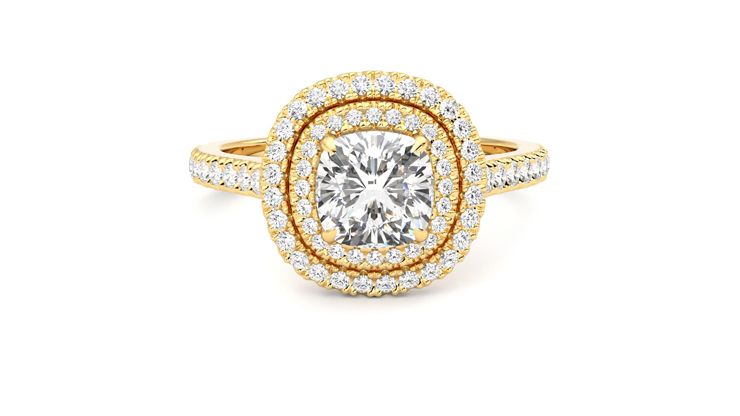Taylor & Hart Celestial Cushion Engagement Ring 360 degree image 1
