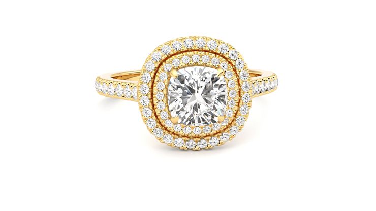 Taylor & Hart Celestial Cushion Engagement Ring 360 degree image 2