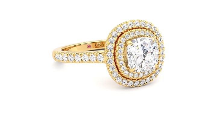 Taylor & Hart Celestial Cushion Engagement Ring 360 degree image 5