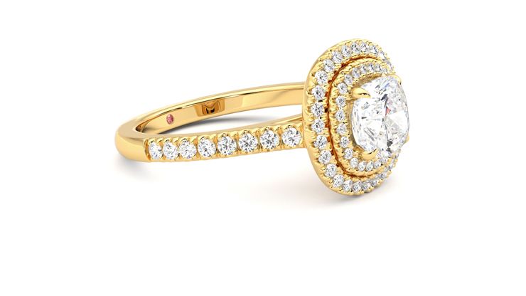 Taylor & Hart Celestial Cushion Engagement Ring 360 degree image 7