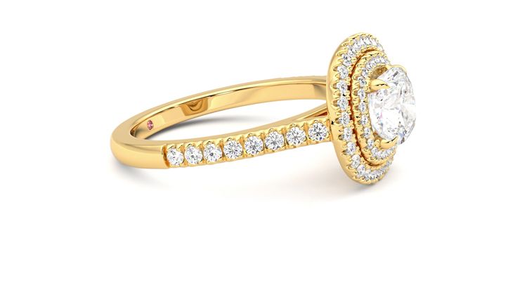 Taylor & Hart Celestial Cushion Engagement Ring 360 degree image 8