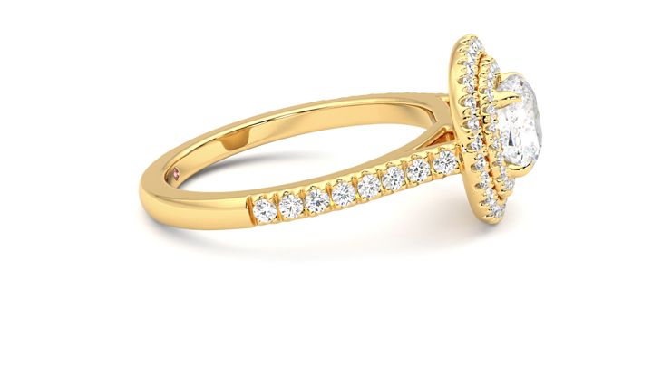 Taylor & Hart Celestial Cushion Engagement Ring 360 degree image 9