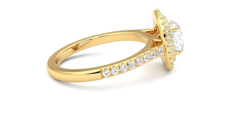 Taylor & Hart Celestial Cushion Engagement Ring 360 degree image 10