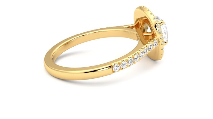Taylor & Hart Celestial Cushion Engagement Ring 360 degree image 11