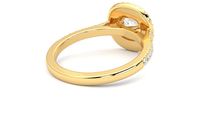 Taylor & Hart Celestial Cushion Engagement Ring 360 degree image 13