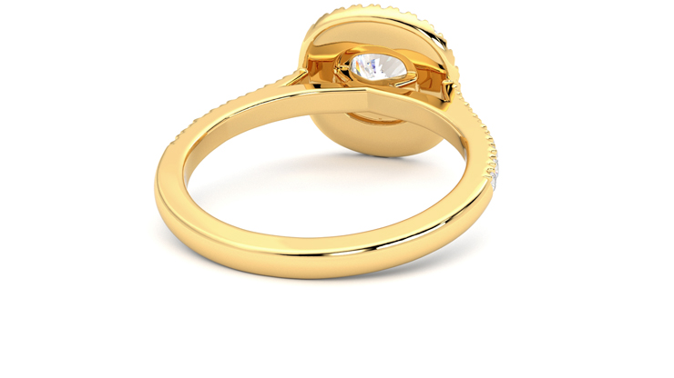Taylor & Hart Celestial Cushion Engagement Ring 360 degree image 14
