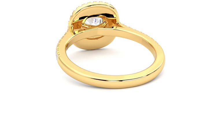 Taylor & Hart Celestial Cushion Engagement Ring 360 degree image 16