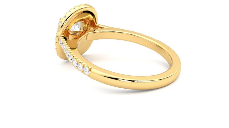 Taylor & Hart Celestial Cushion Engagement Ring 360 degree image 18