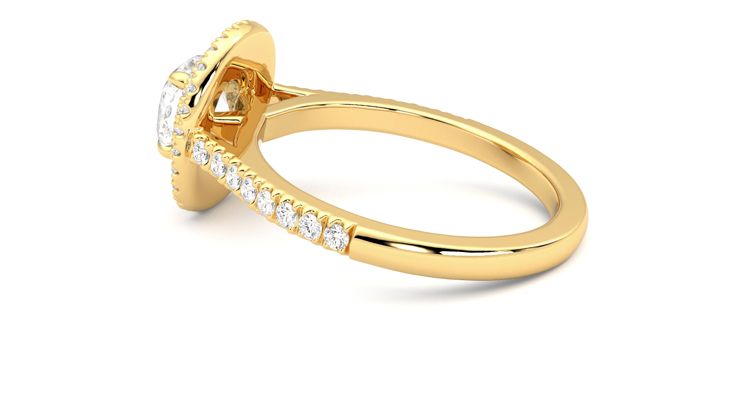 Taylor & Hart Celestial Cushion Engagement Ring 360 degree image 19