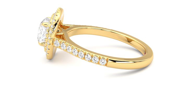 Taylor & Hart Celestial Cushion Engagement Ring 360 degree image 20