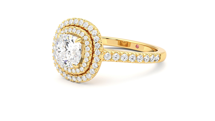 Taylor & Hart Celestial Cushion Engagement Ring 360 degree image 24