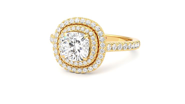 Taylor & Hart Celestial Cushion Engagement Ring 360 degree image 26