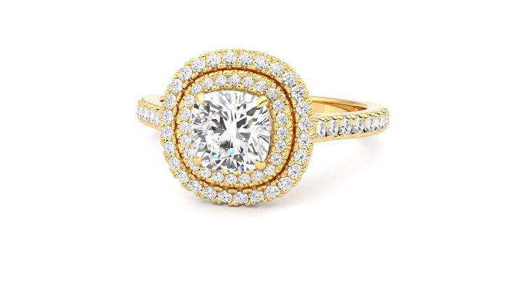Taylor & Hart Celestial Cushion Engagement Ring 360 degree image 27