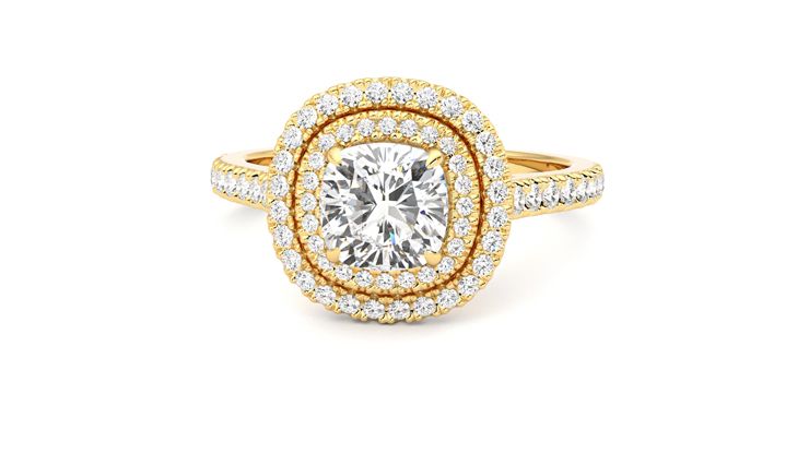 Taylor & Hart Celestial Cushion Engagement Ring 360 degree image 28