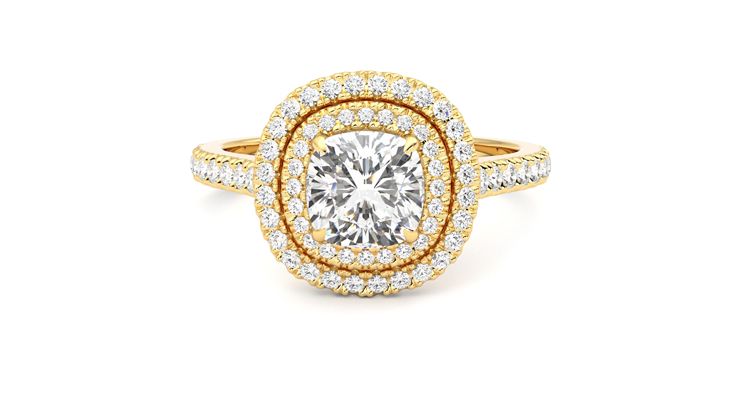 Taylor & Hart Celestial Cushion Engagement Ring 360 degree image 29