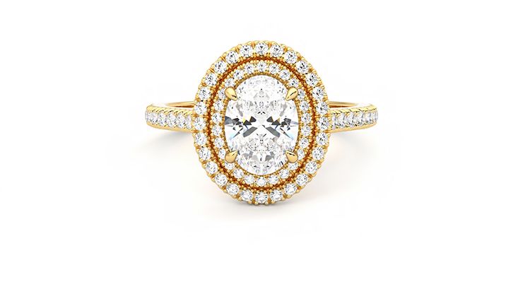 Taylor & Hart Celestial Oval Engagement Ring 360 degree image 0